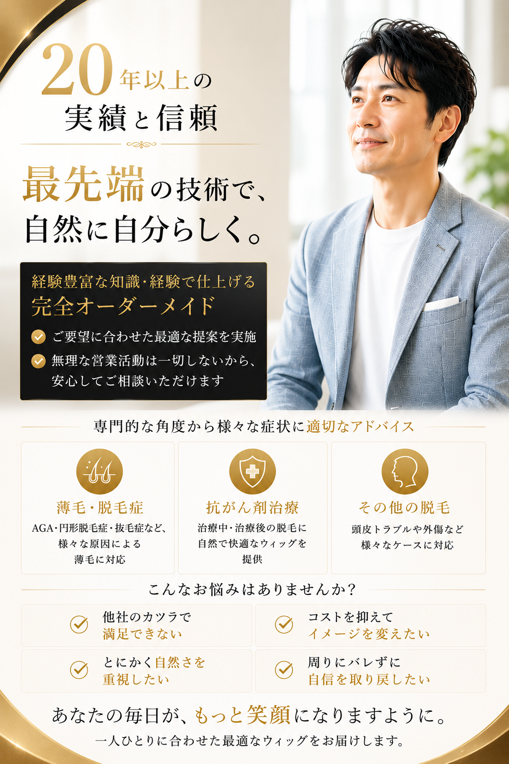男性用ウィッグ