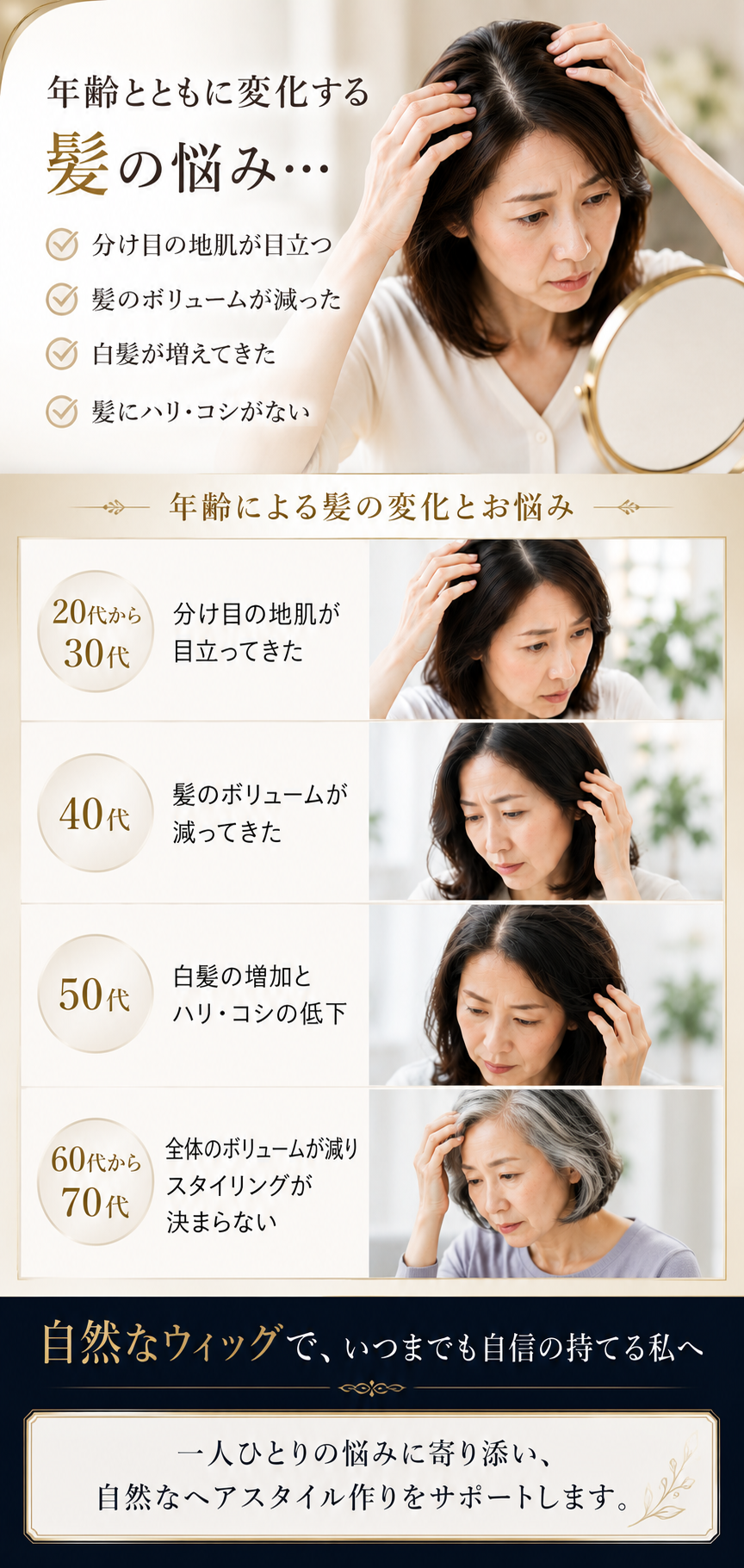 最新ヘアピース　YURARE