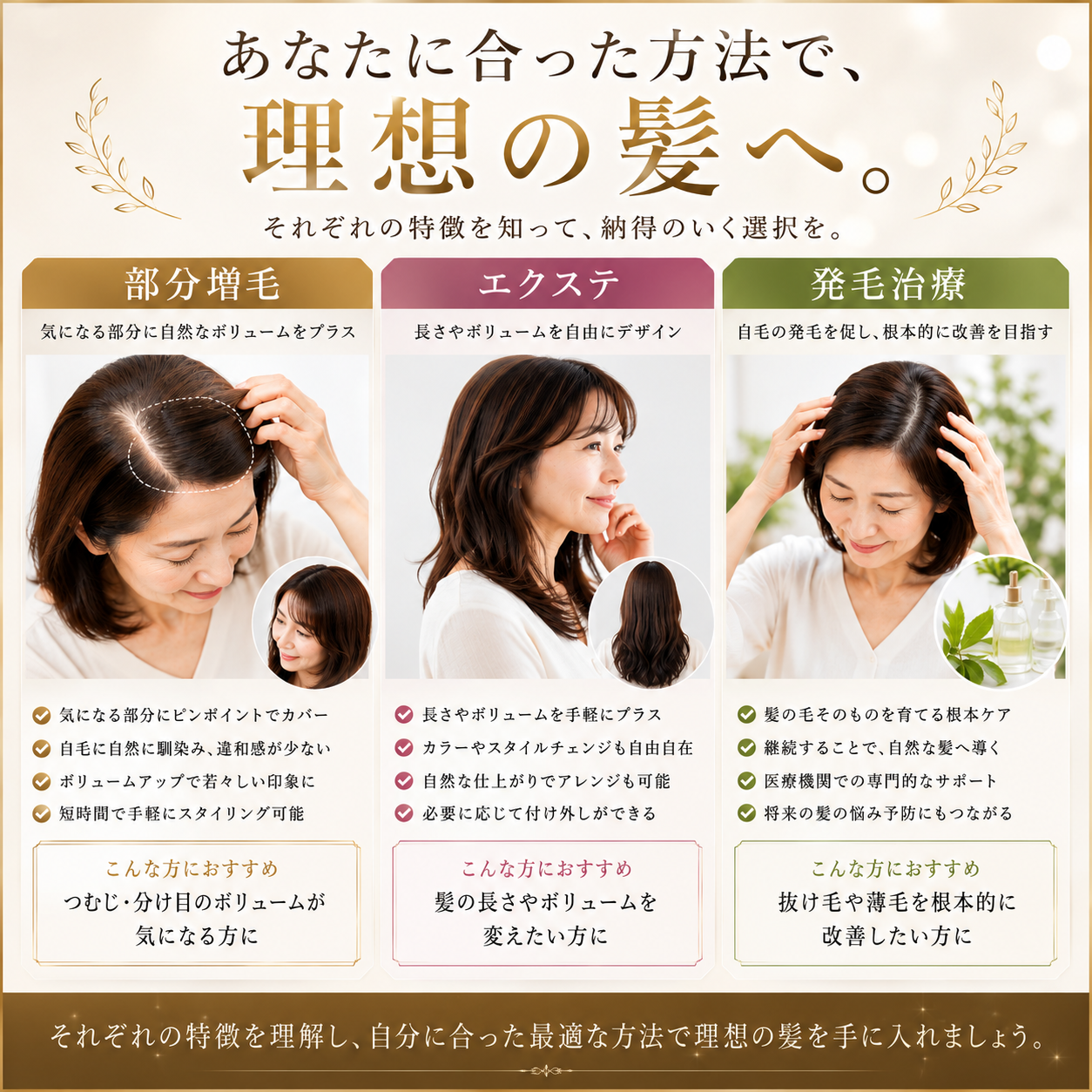 『少し』をお求めの方の部分増毛