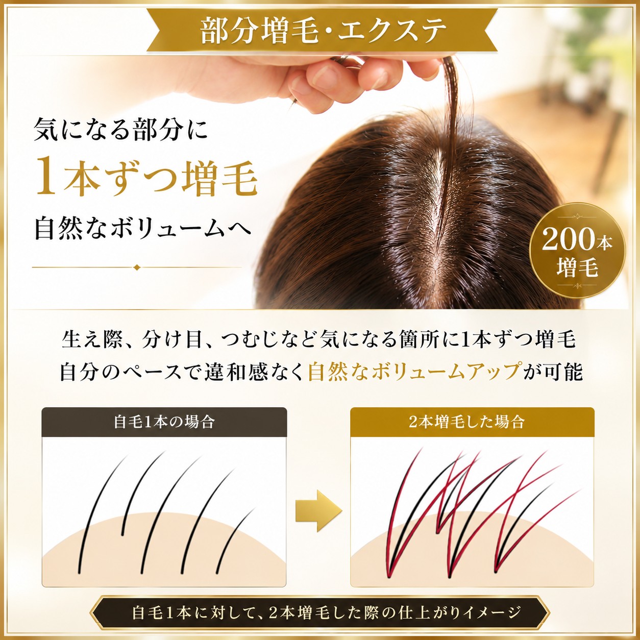 『少し』をお求めの方の部分増毛