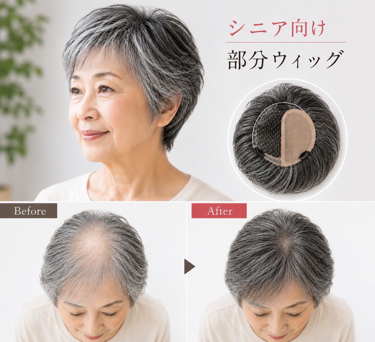 広範囲の薄毛でも自然に解消